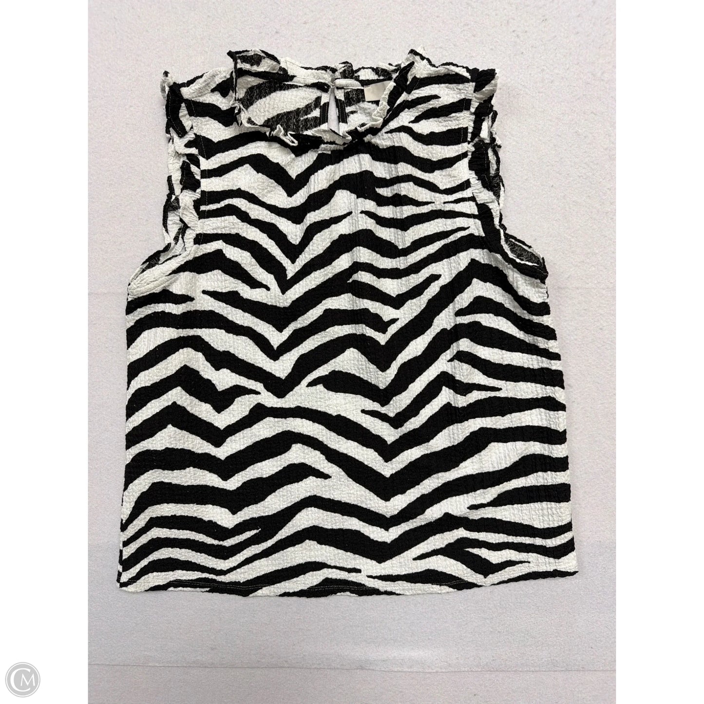 Top Sleeveless By Loft In Animal Print, Size: M