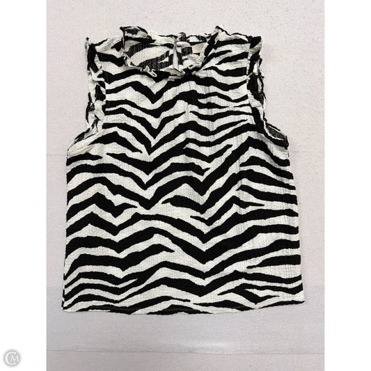 Top Sleeveless By Loft In Animal Print, Size: M