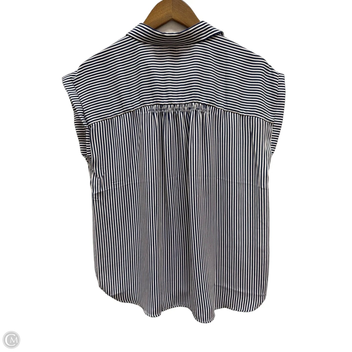 Top Short Sleeve By Loft In Striped Pattern, Size: M