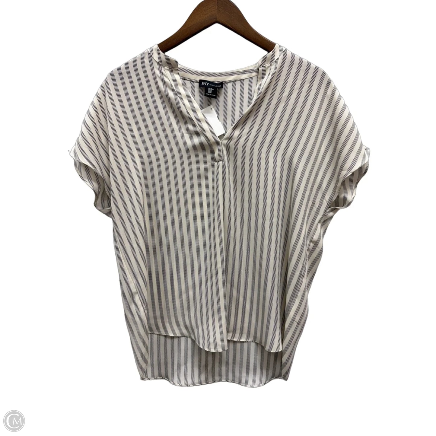 Top Short Sleeve By Jones New York In Cream, Size: M