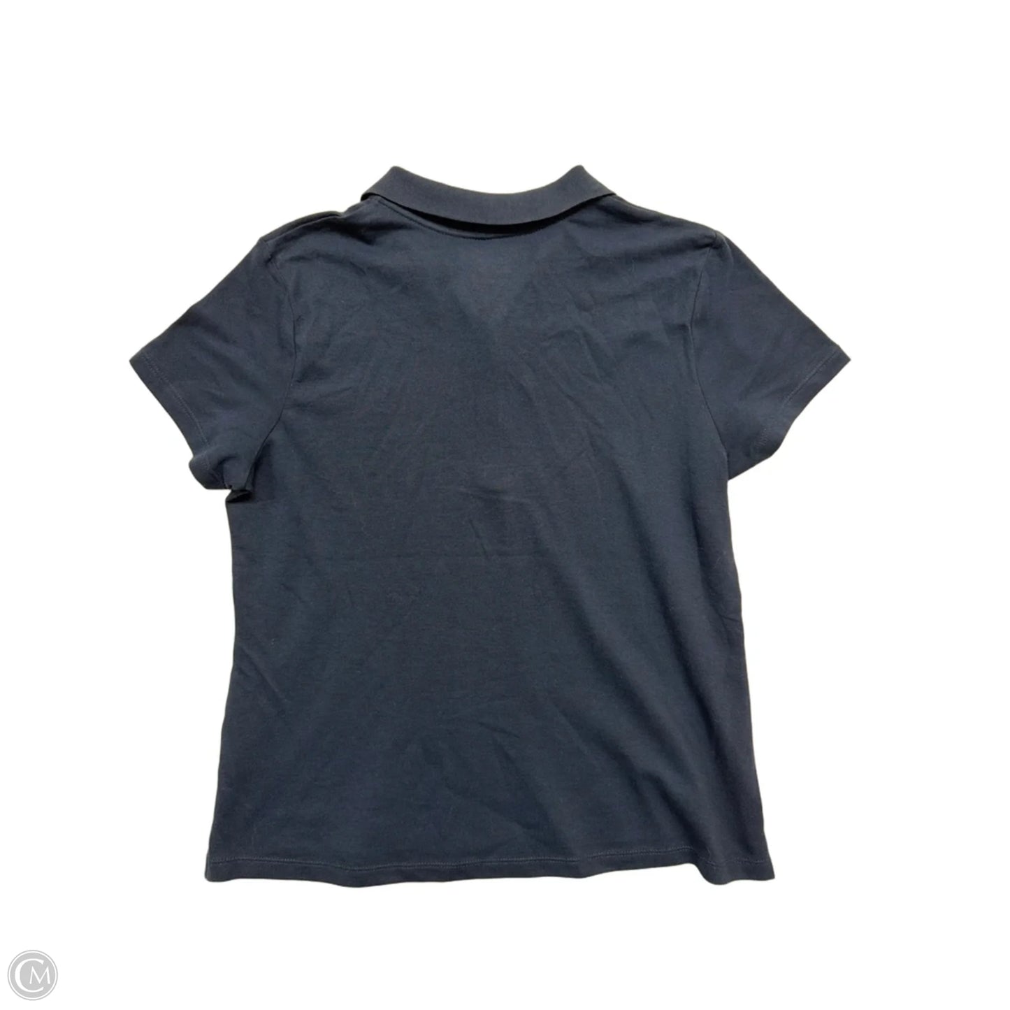 Top Short Sleeve By Croft And Barrow In Navy, Size: L