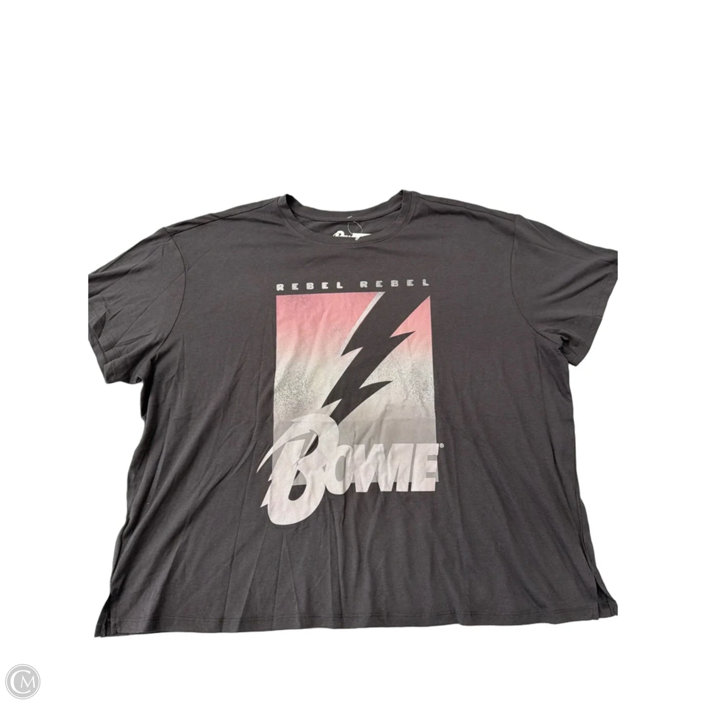 Top Short Sleeve By Clothes Mentor In Grey, Size: 1x