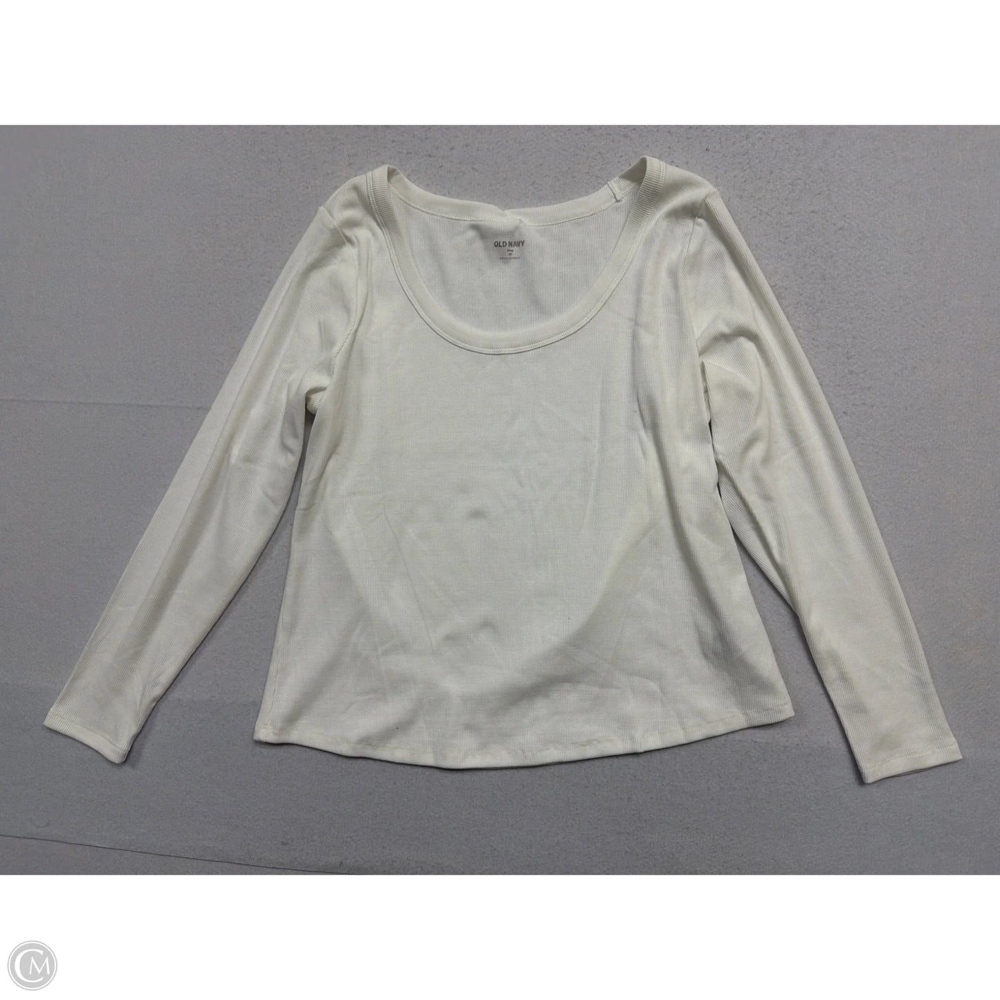 Top Long Sleeve By Old Navy In White, Size: 2x