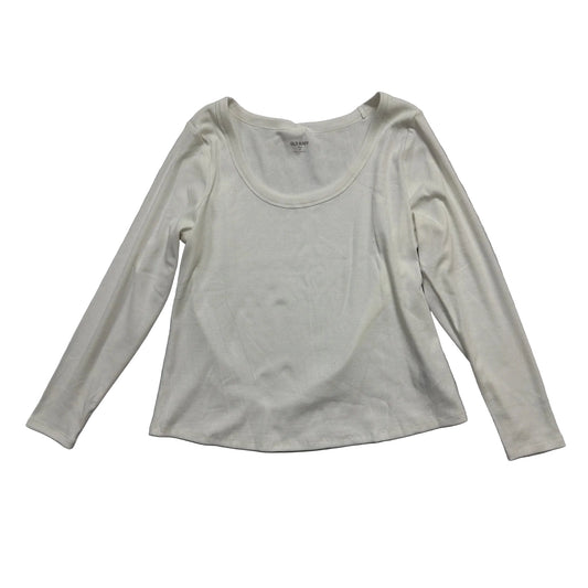 Top Long Sleeve By Old Navy In White, Size: 2x