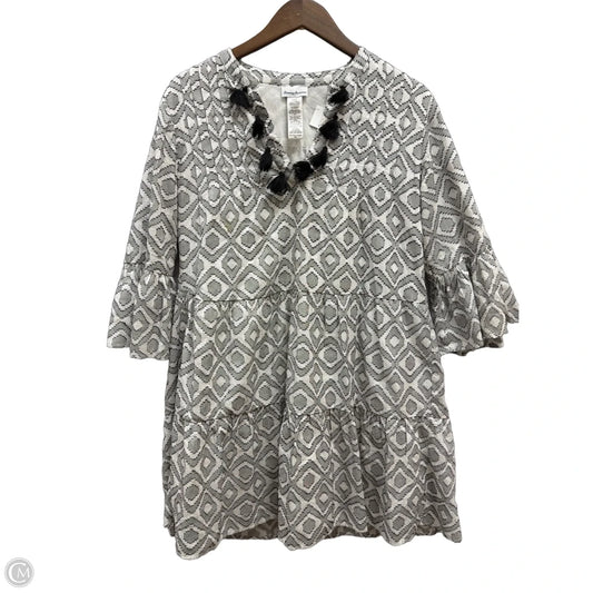 Dress Casual Midi By Tommy Bahama In Grey & White, Size: S