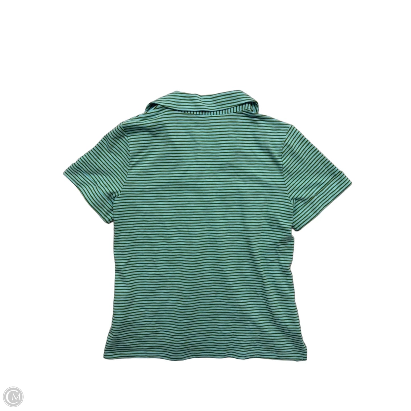 Top Short Sleeve By Talbots In Striped Pattern, Size: M