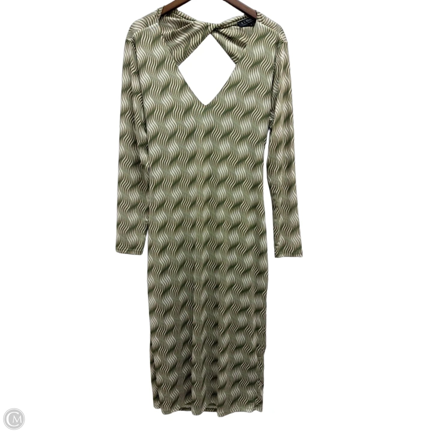 Dress Casual Midi By Eloquii In Green, Size: 1x