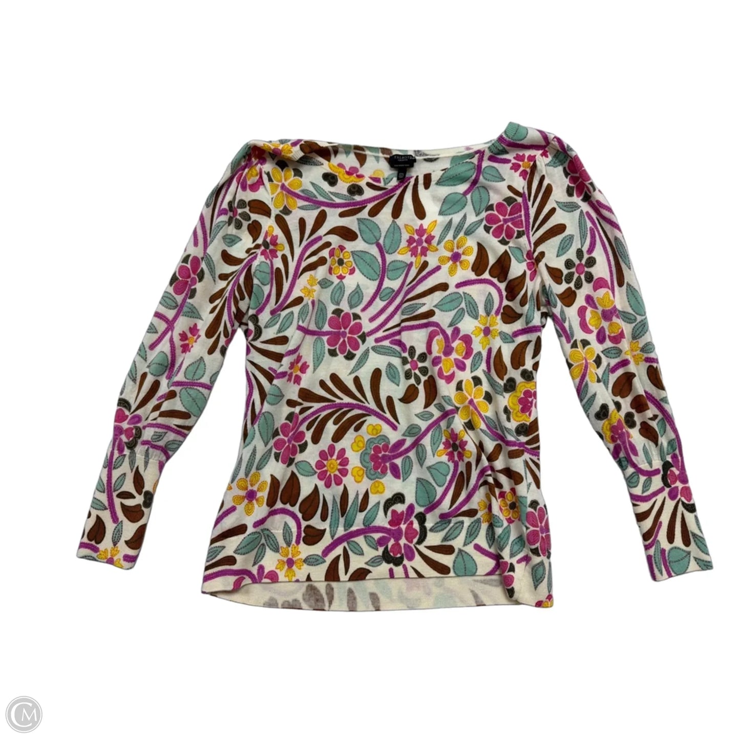 Top Long Sleeve By Talbots In Floral Print, Size: 2x