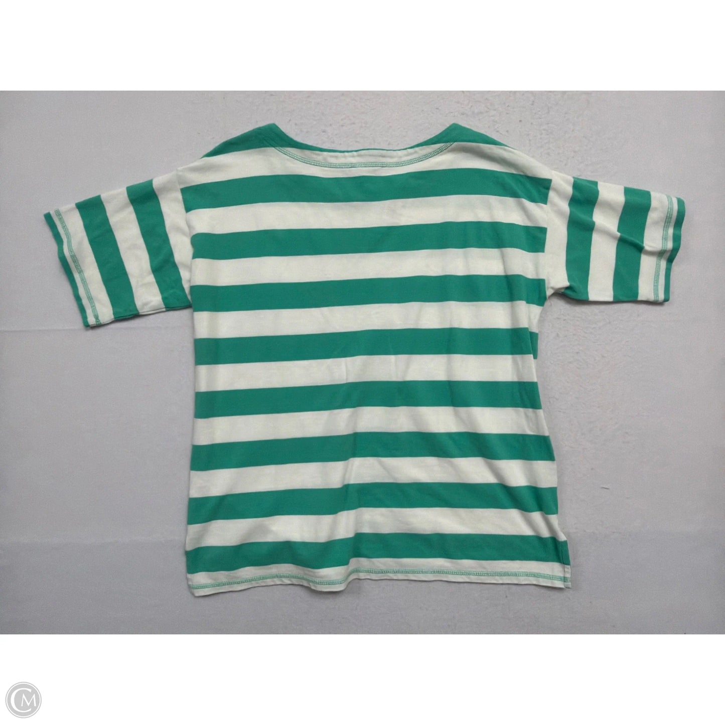 Top Short Sleeve By Talbots In Striped Pattern, Size: Xl