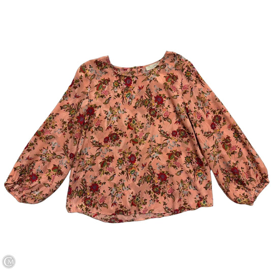 Top Long Sleeve By Loft In Paisley Print, Size: L