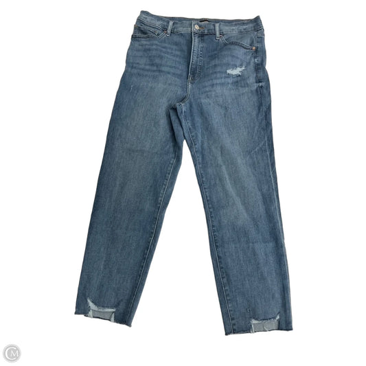 Jeans Cropped By Express In Blue Denim, Size: 12