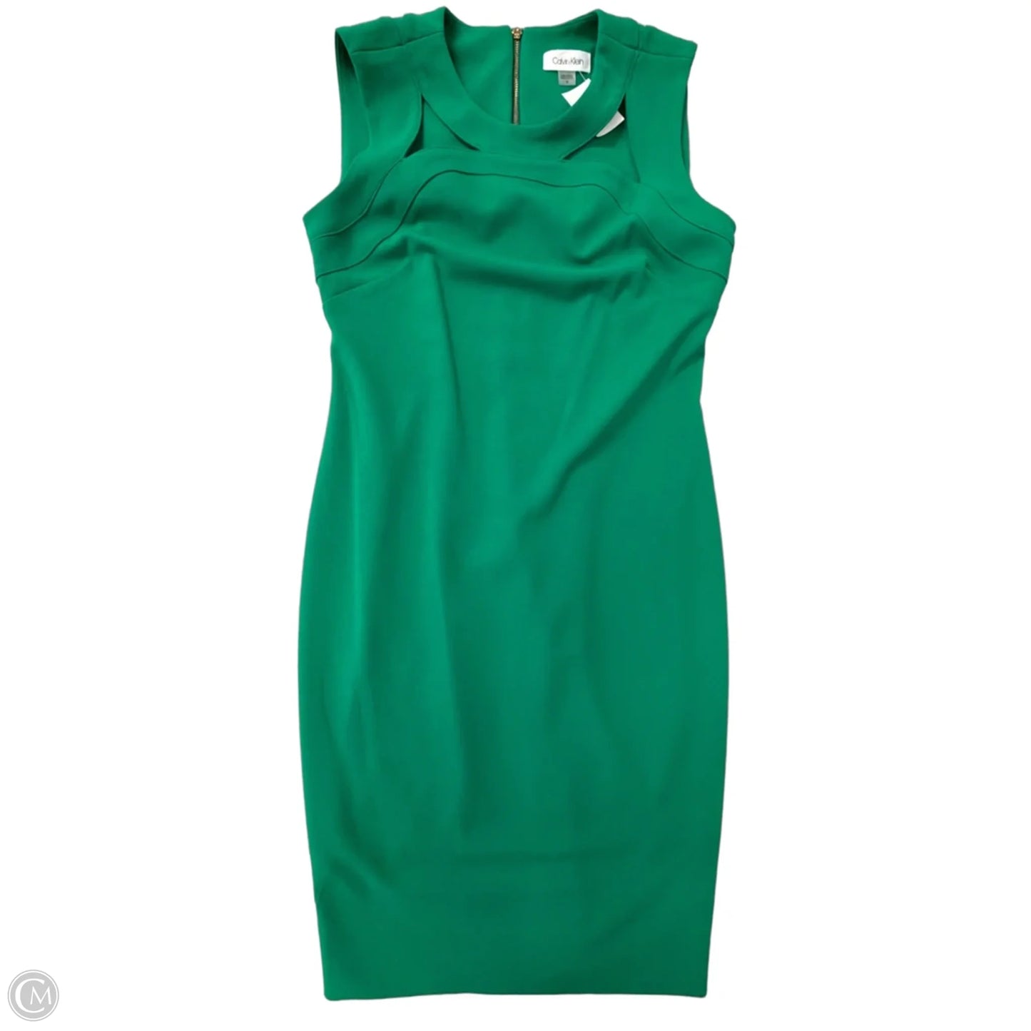 Dress Work By Calvin Klein In Green, Size: S