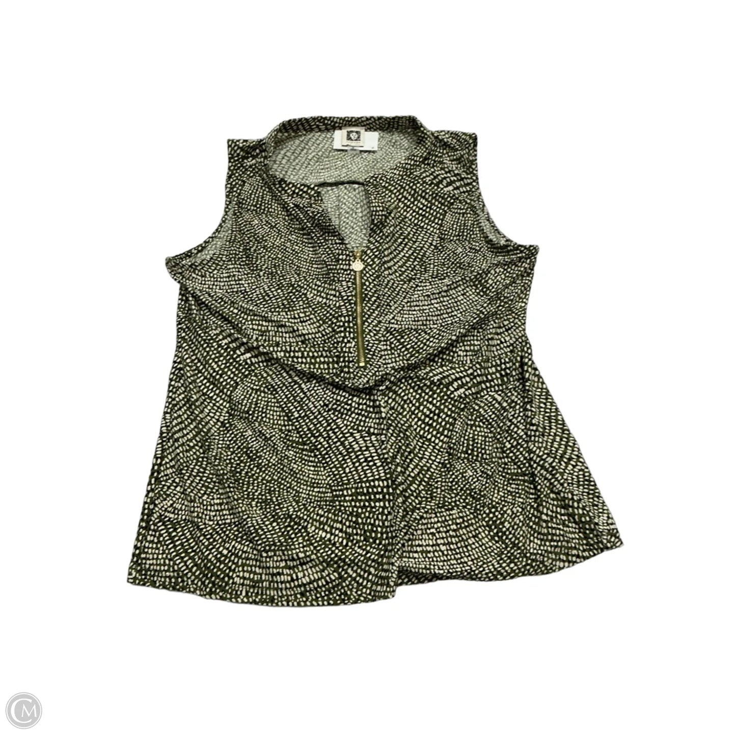 Top Sleeveless By Anne Klein In Green, Size: M