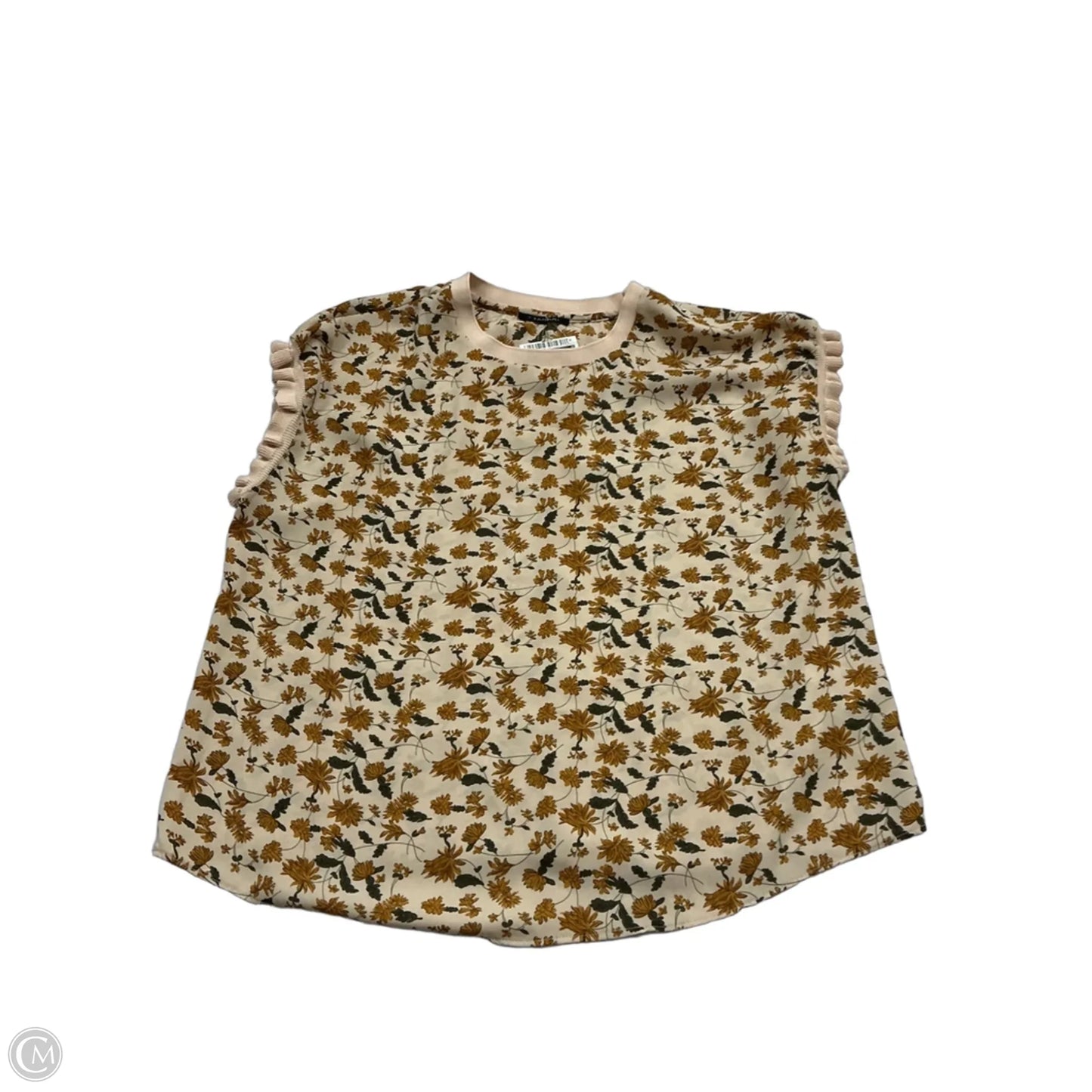 Top Short Sleeve By Tahari In Floral Print, Size: M