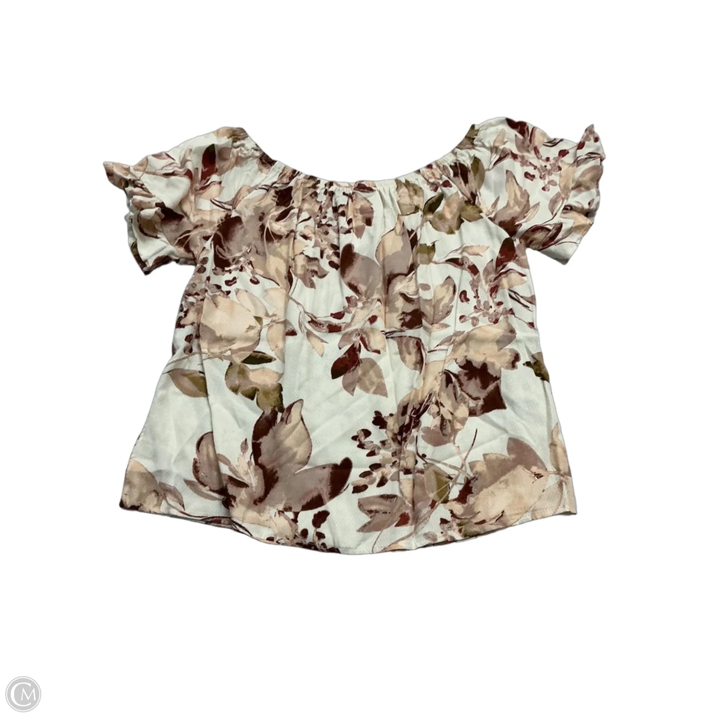 Top Sleeveless By Knox Rose In Floral Print, Size: L