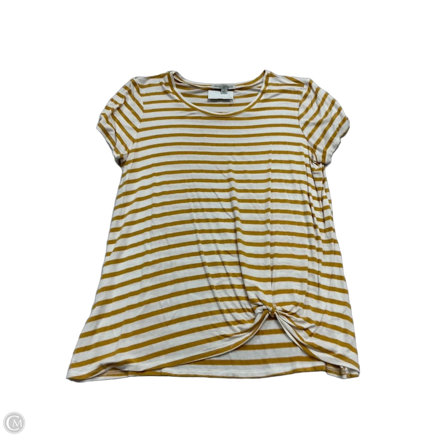 Top Short Sleeve By Green Envelope In Striped Pattern, Size: L