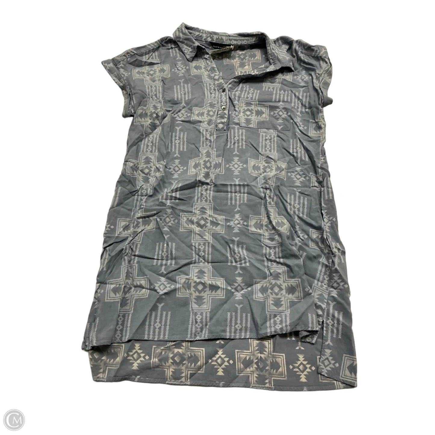 Tunic Short Sleeve By Rock And Republic In Blue, Size: L