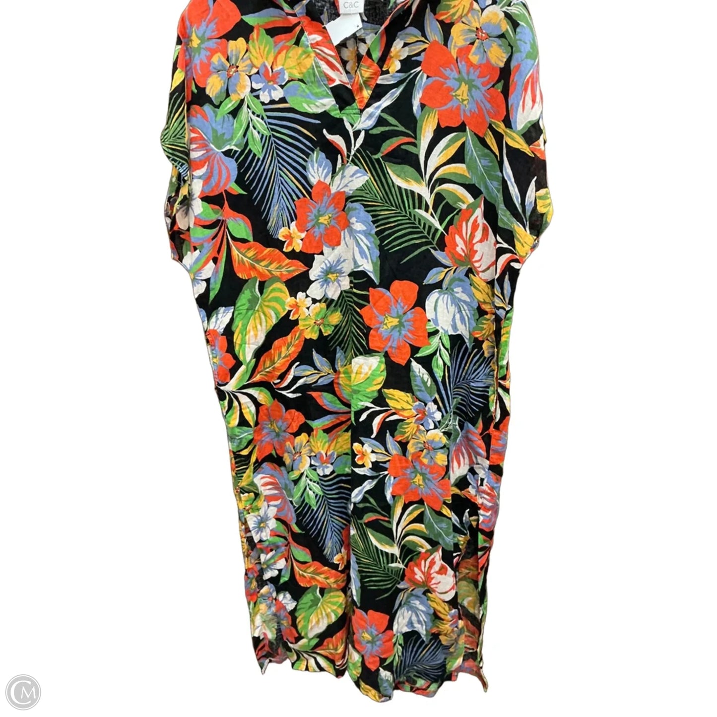 Dress Casual Maxi By C And C In Tropical Print, Size: M