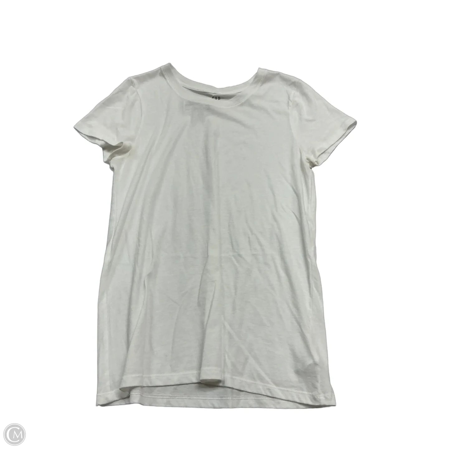Top Short Sleeve By Gap In White, Size: M