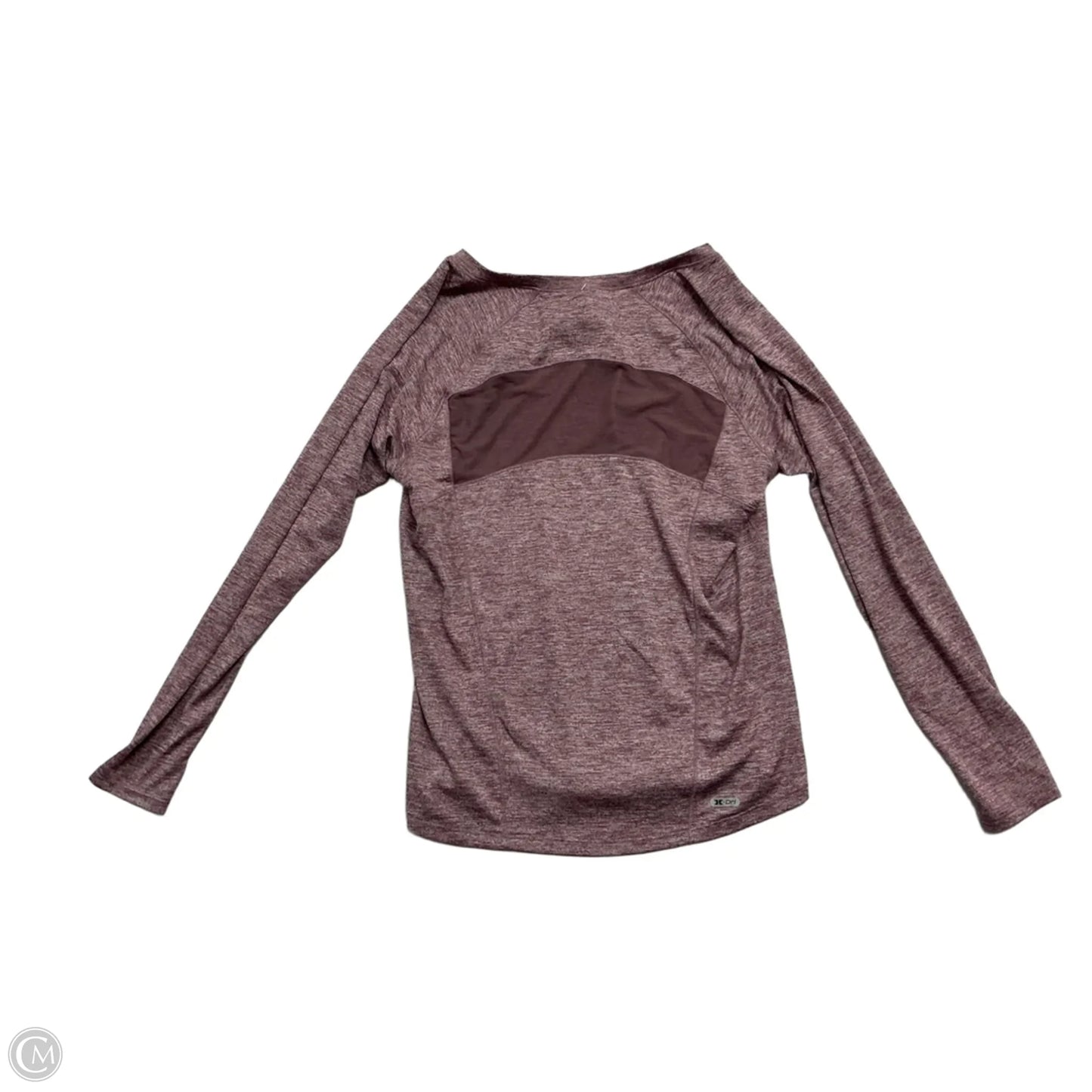 Athletic Top Long Sleeve Collar By Rbx In Purple, Size: L