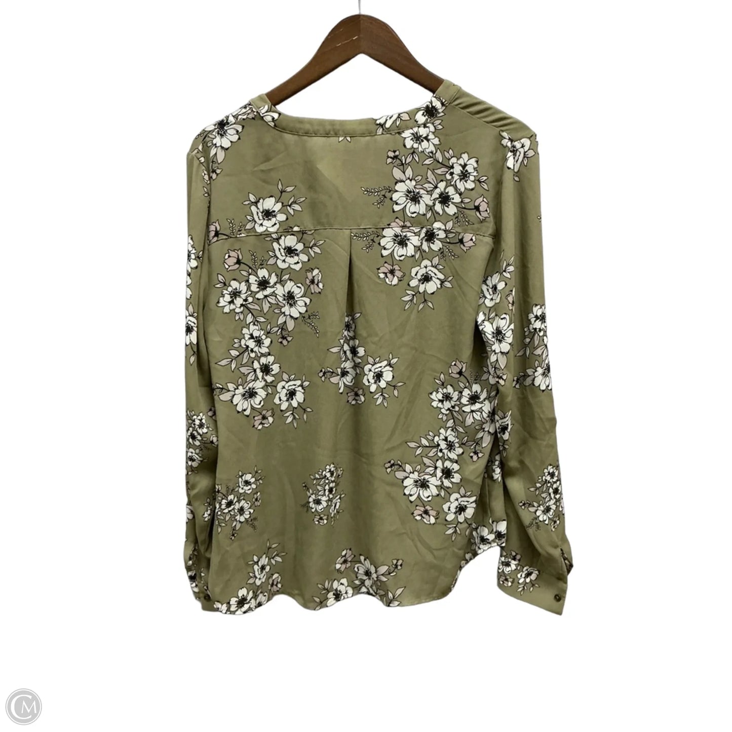 Top Long Sleeve By Maurices In Floral Print, Size: L