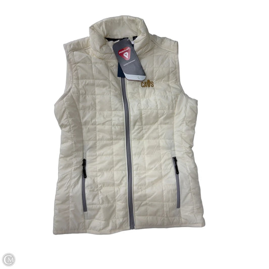 Vest Puffer & Quilted By Cutter And Buck In Cream, Size: Xs