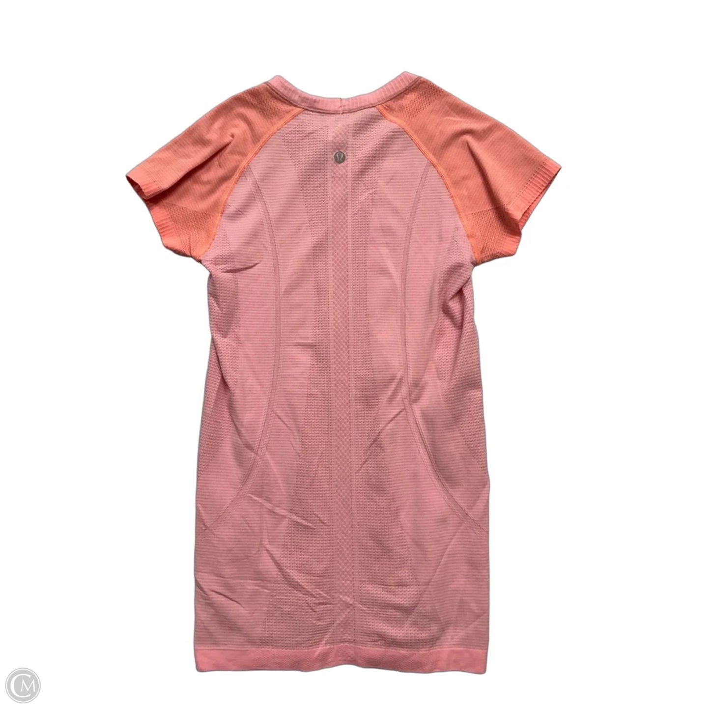 Athletic Top Short Sleeve By Lululemon In Pink, Size: Xs