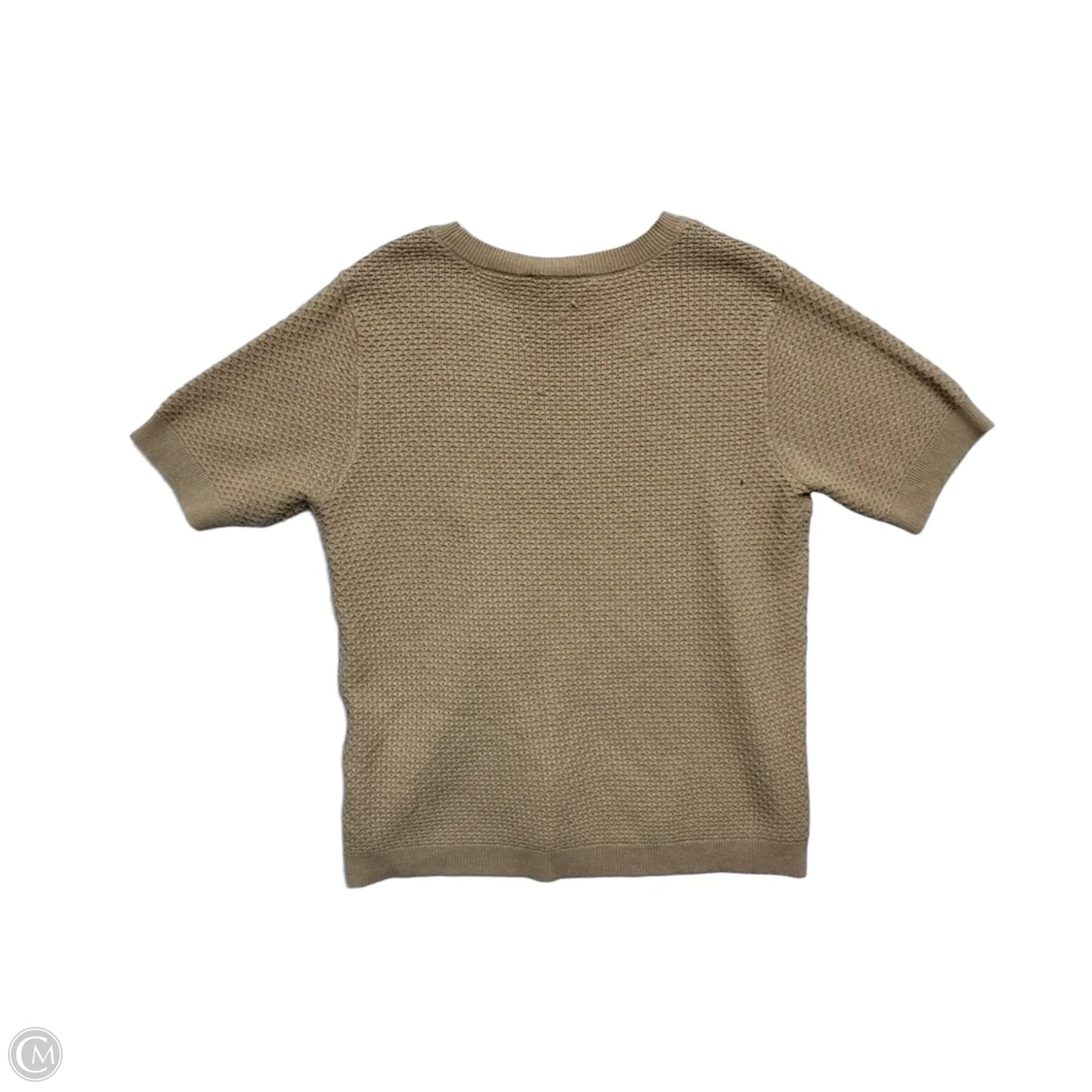Top Short Sleeve By Nine West In Tan, Size: M