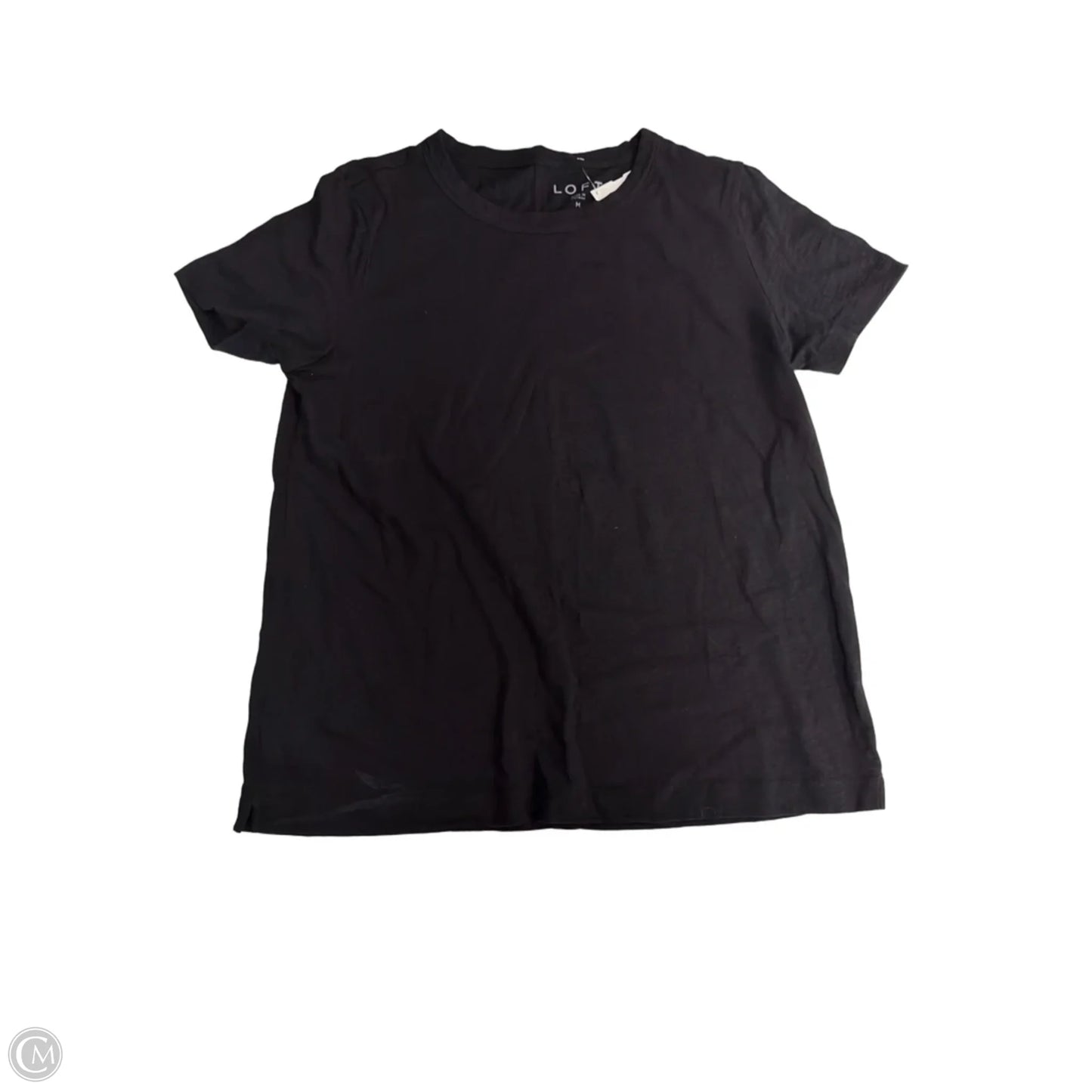 Top Short Sleeve By Loft In Black, Size: M
