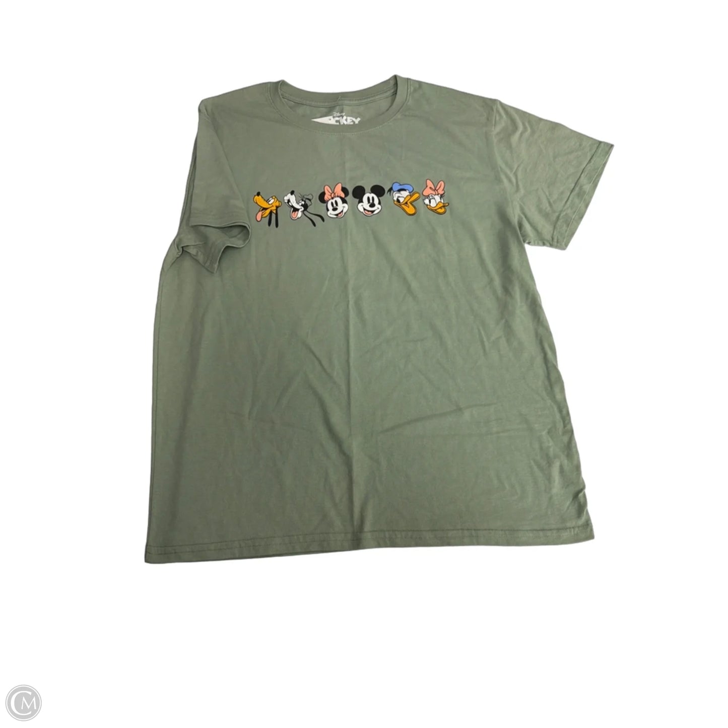 Top Short Sleeve By Disney In Green, Size: 1x