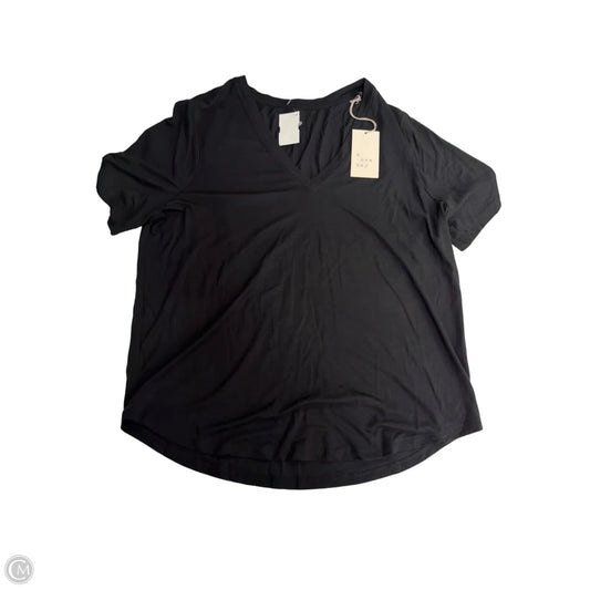 Top Short Sleeve By A New Day In Black, Size: L
