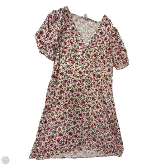 Dress Casual Midi By Old Navy In Floral Print, Size: L