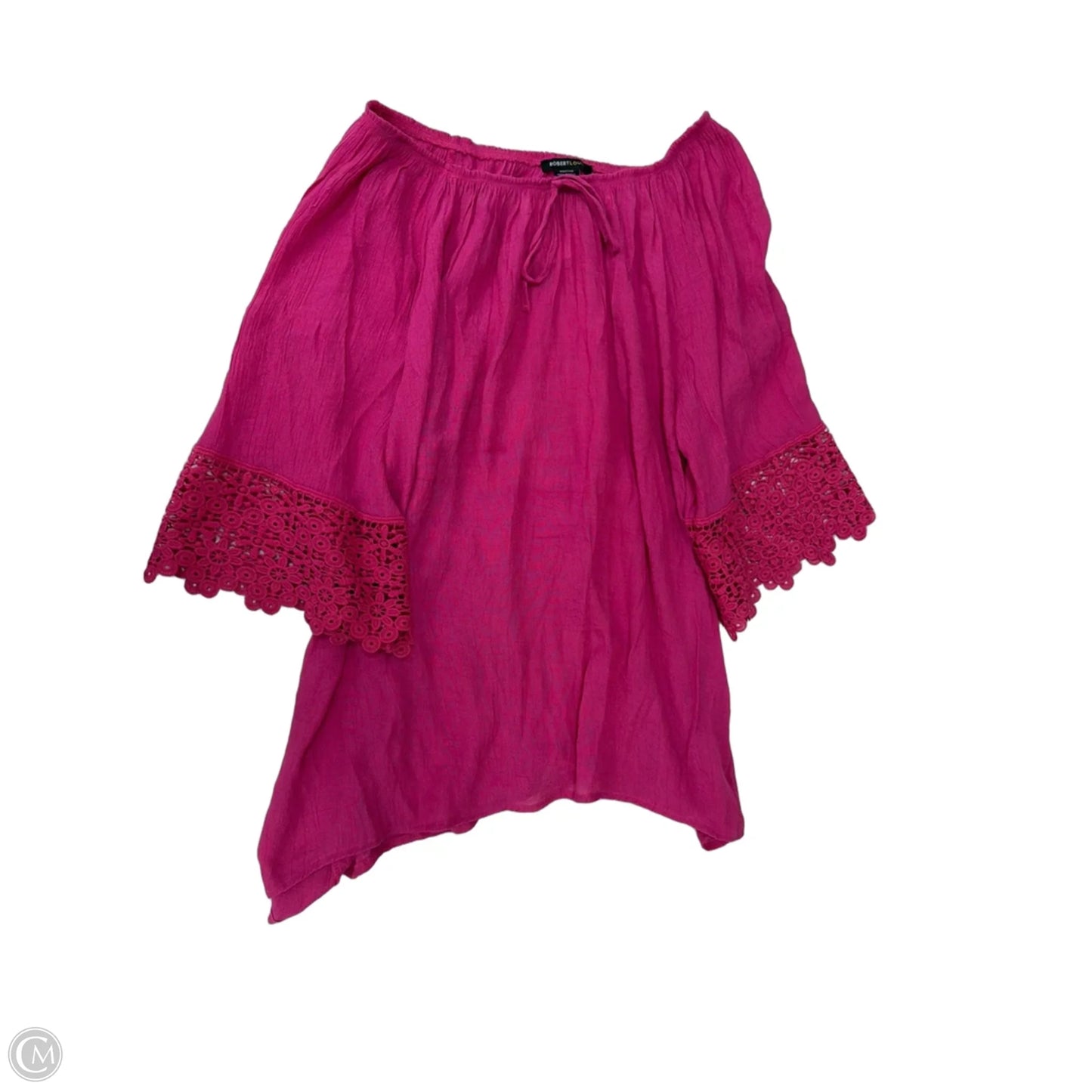 Top 3/4 Sleeve By Robert Louis In Pink, Size: 2x