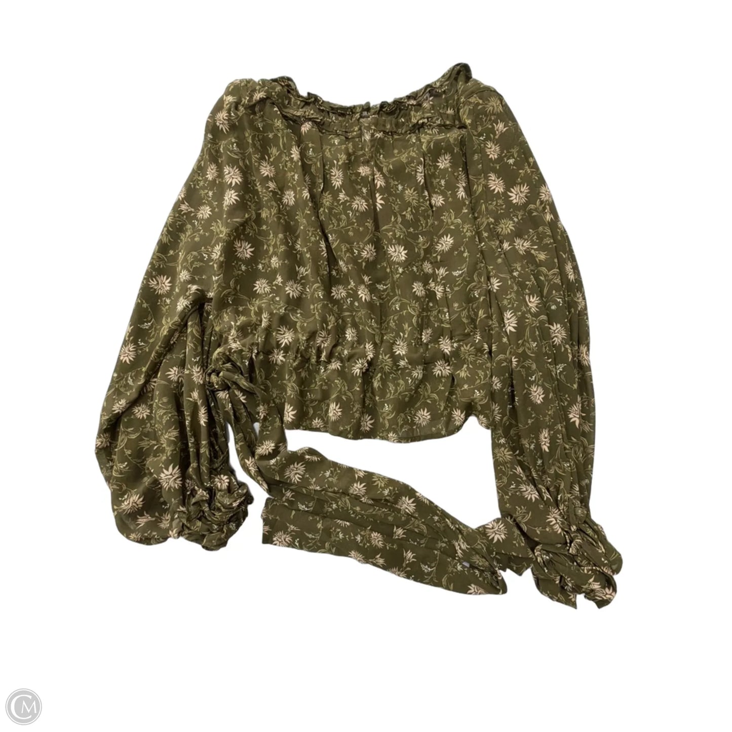 Top Long Sleeve By &merci In Green, Size: L