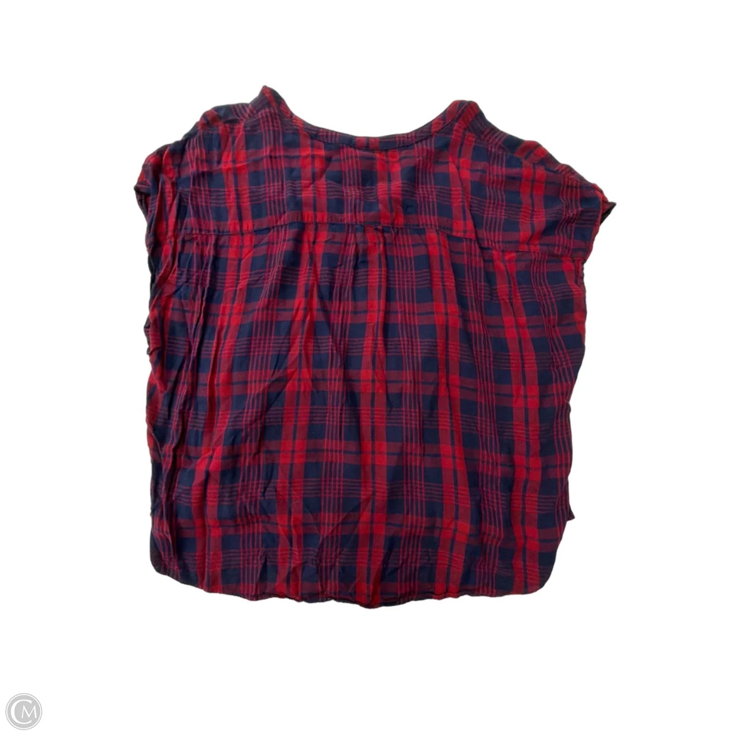 Top Short Sleeve By Torrid In Plaid Pattern, Size: 3x