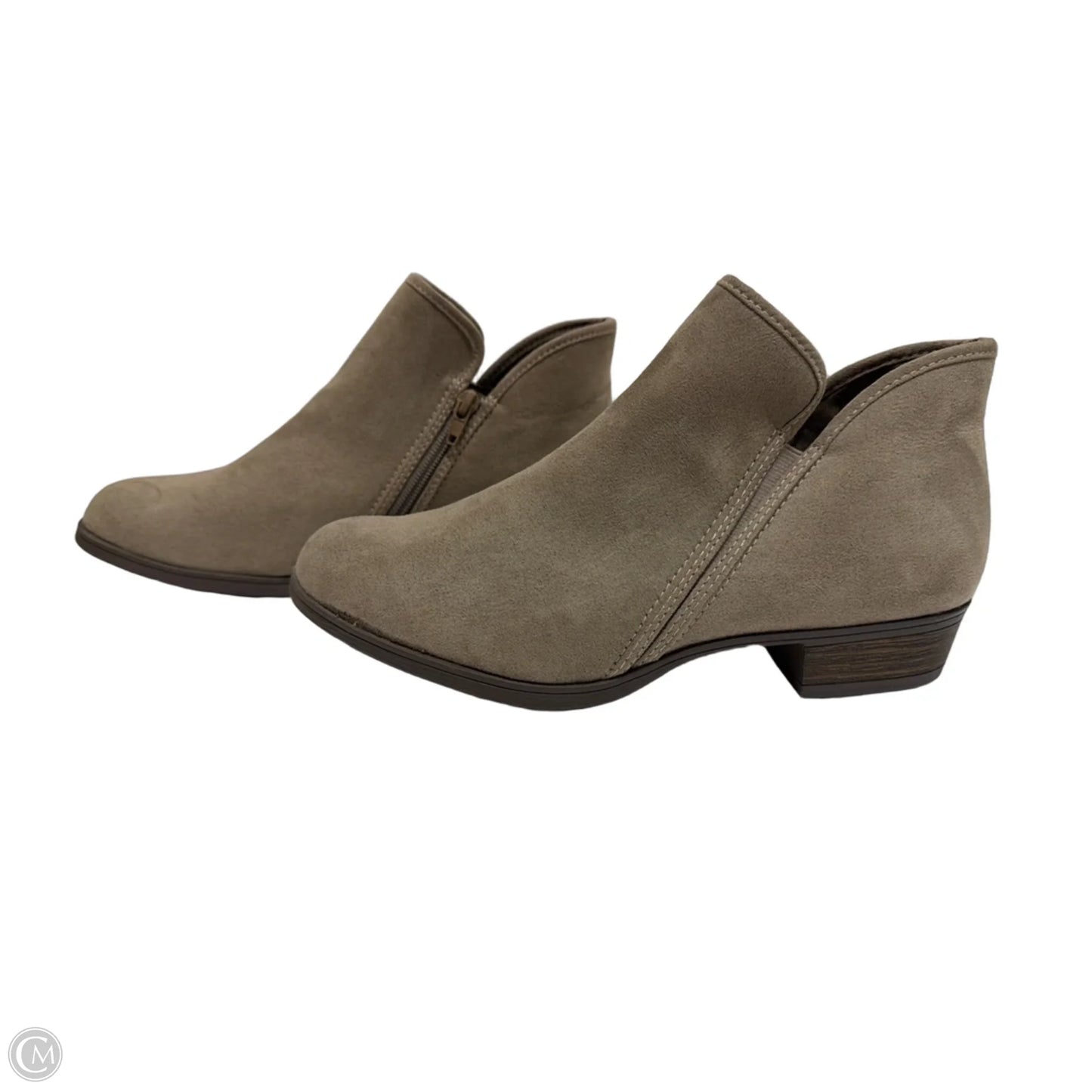 Boots Ankle Flats By Time And Tru In Tan, Size: 8