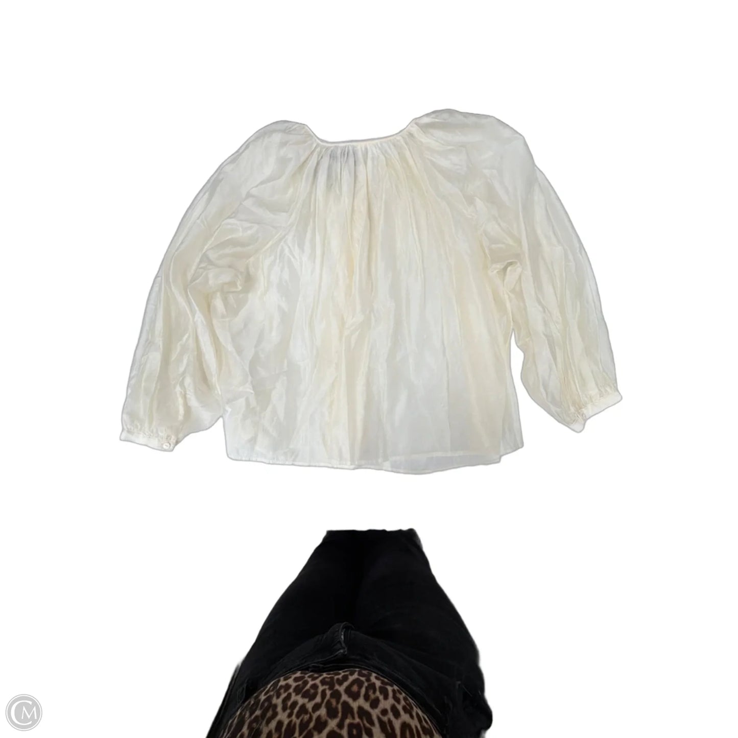 Top Long Sleeve By Future Collective In Cream, Size: 1x