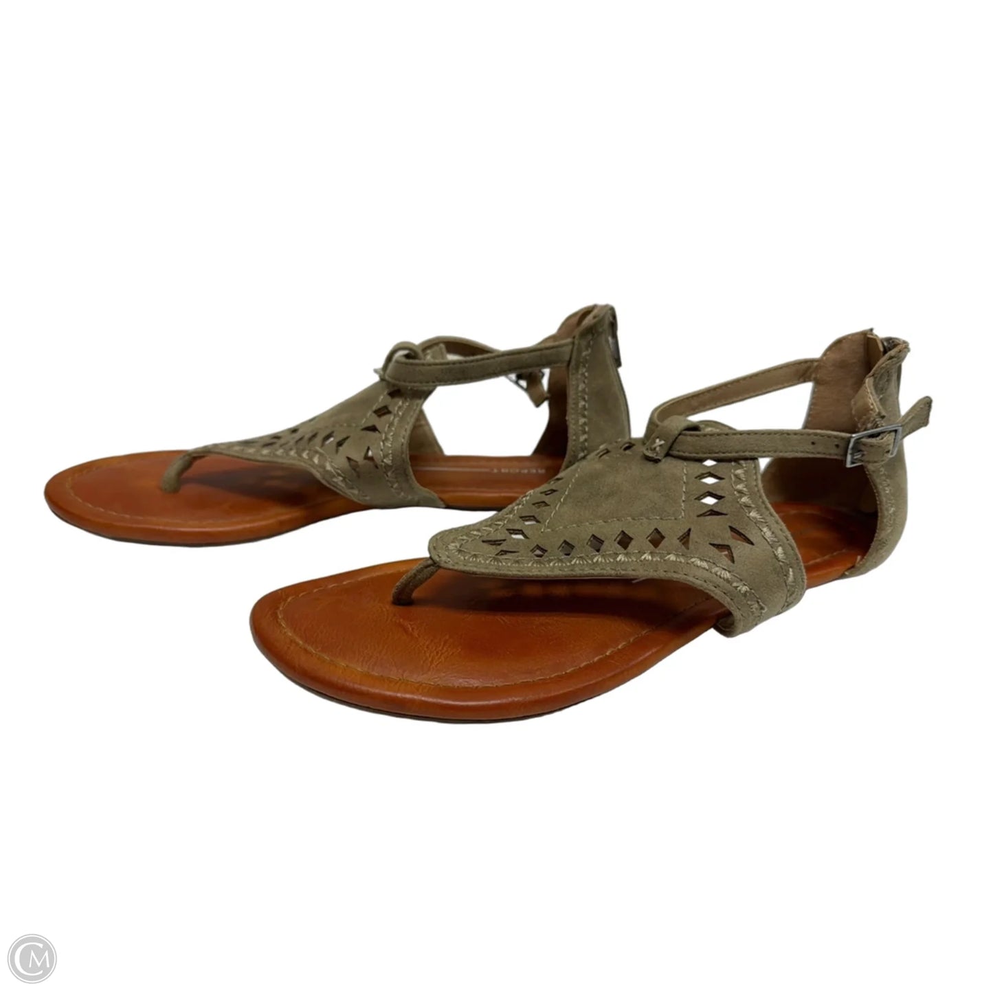 Sandals Flats By Report In Tan, Size: 8.5