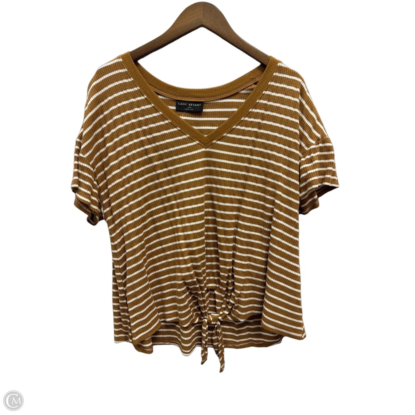 Top Short Sleeve By Lane Bryant In Striped Pattern, Size: 1x