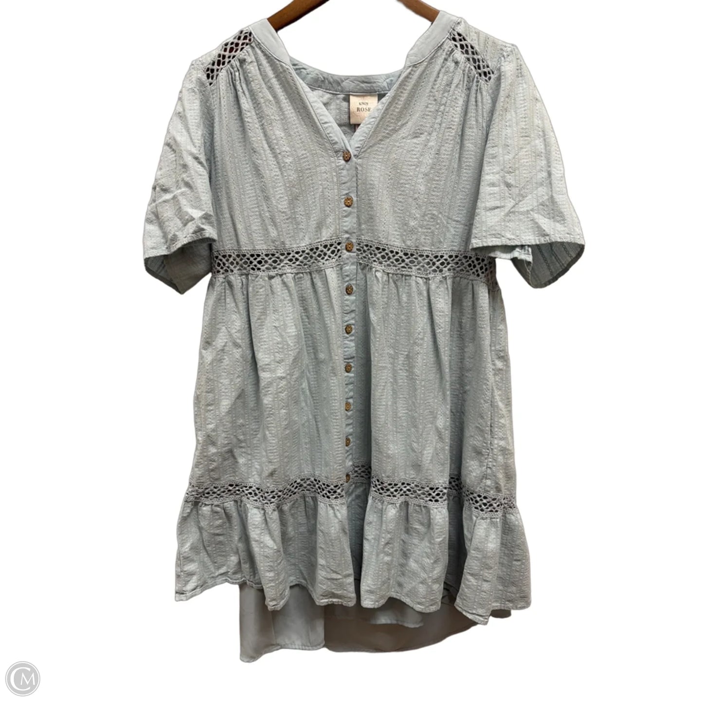 Dress Casual Midi By Knox Rose In Blue, Size: Xl