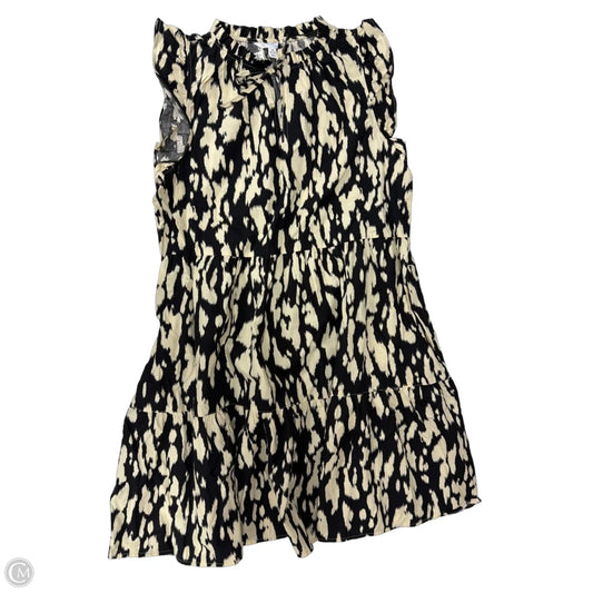 Dress Casual Midi By Time And Tru In Black & Cream, Size: M