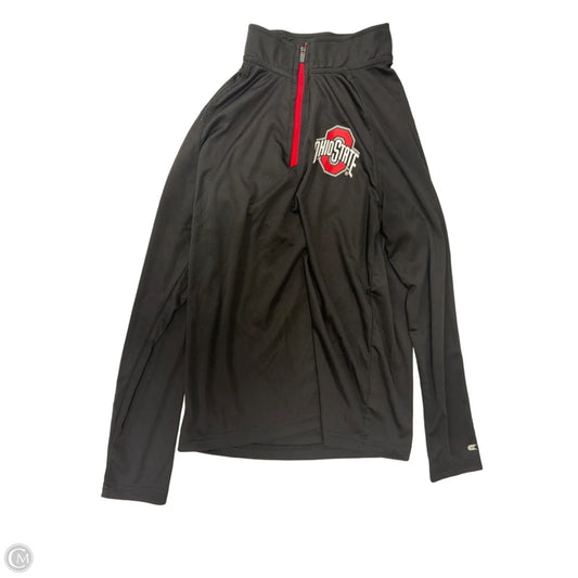 Athletic Top Long Sleeve Collar By Colosseum In Black, Size: M