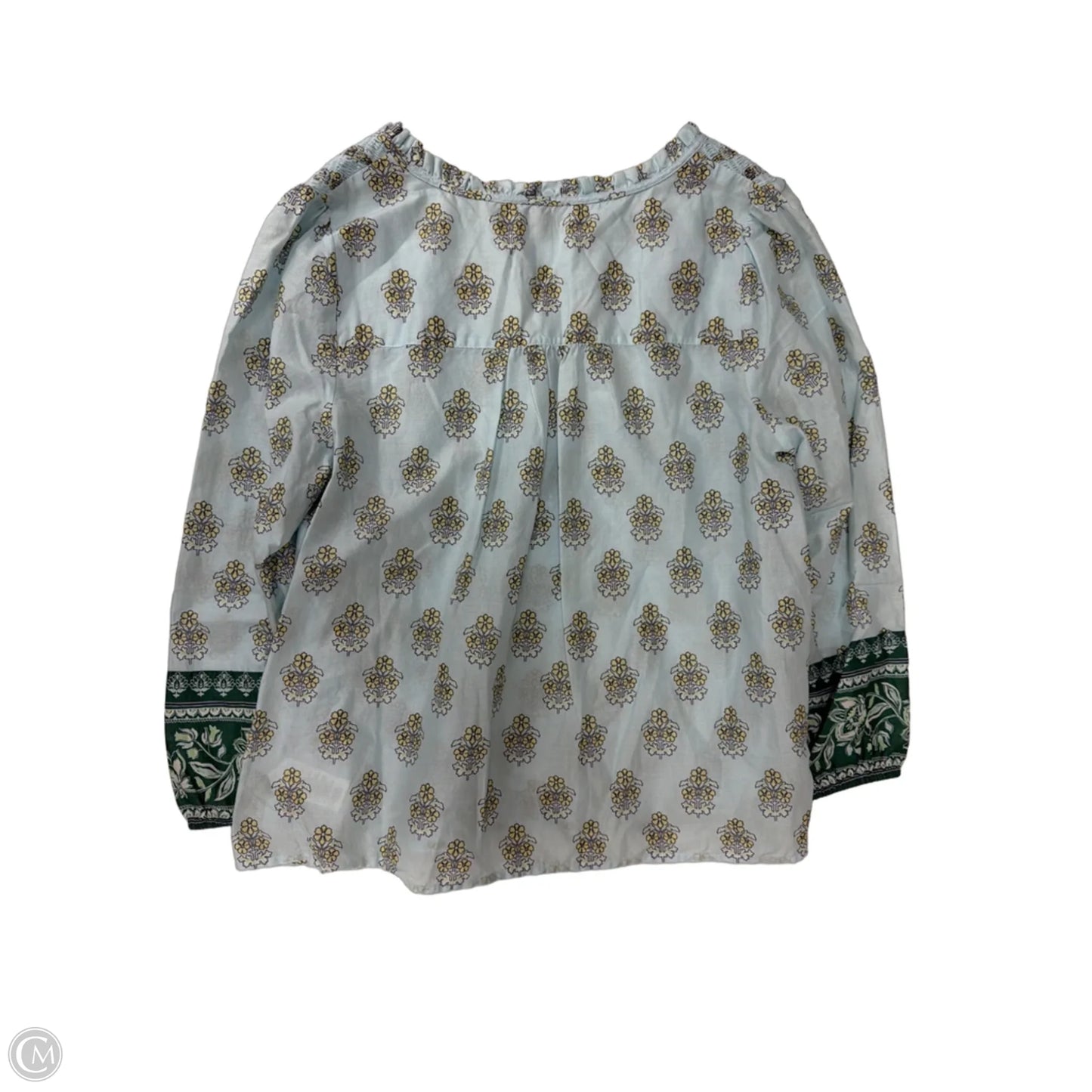 Top 3/4 Sleeve By Talbots In Floral Print, Size: M