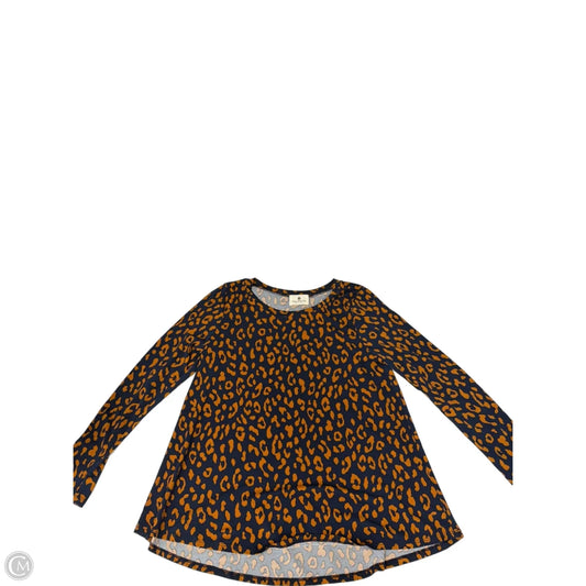 Top Long Sleeve By Betseys Boutique Shop In Blue & Brown, Size: S