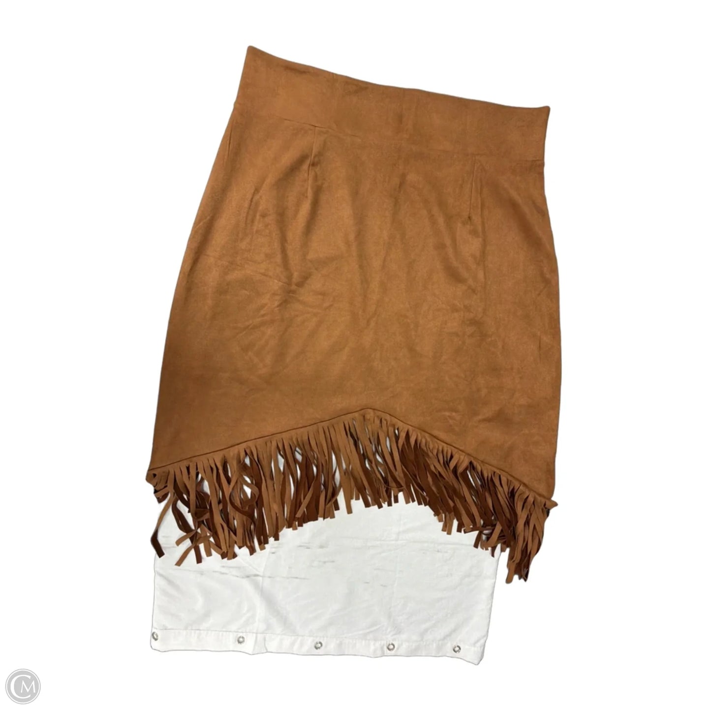 Skirt Midi By Clothes Mentor In Brown, Size: 3x