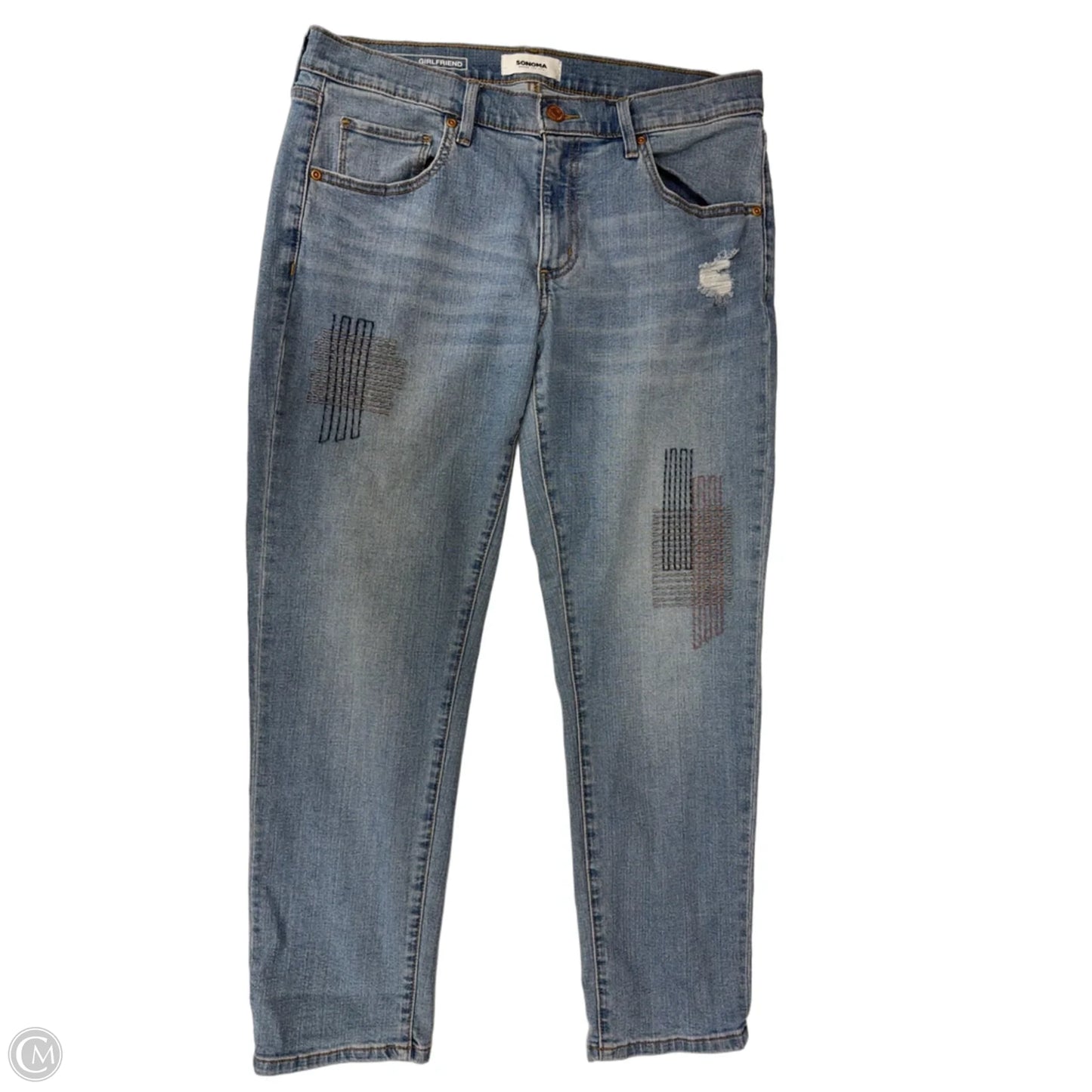 Jeans Cropped By Sonoma In Blue Denim, Size: 8