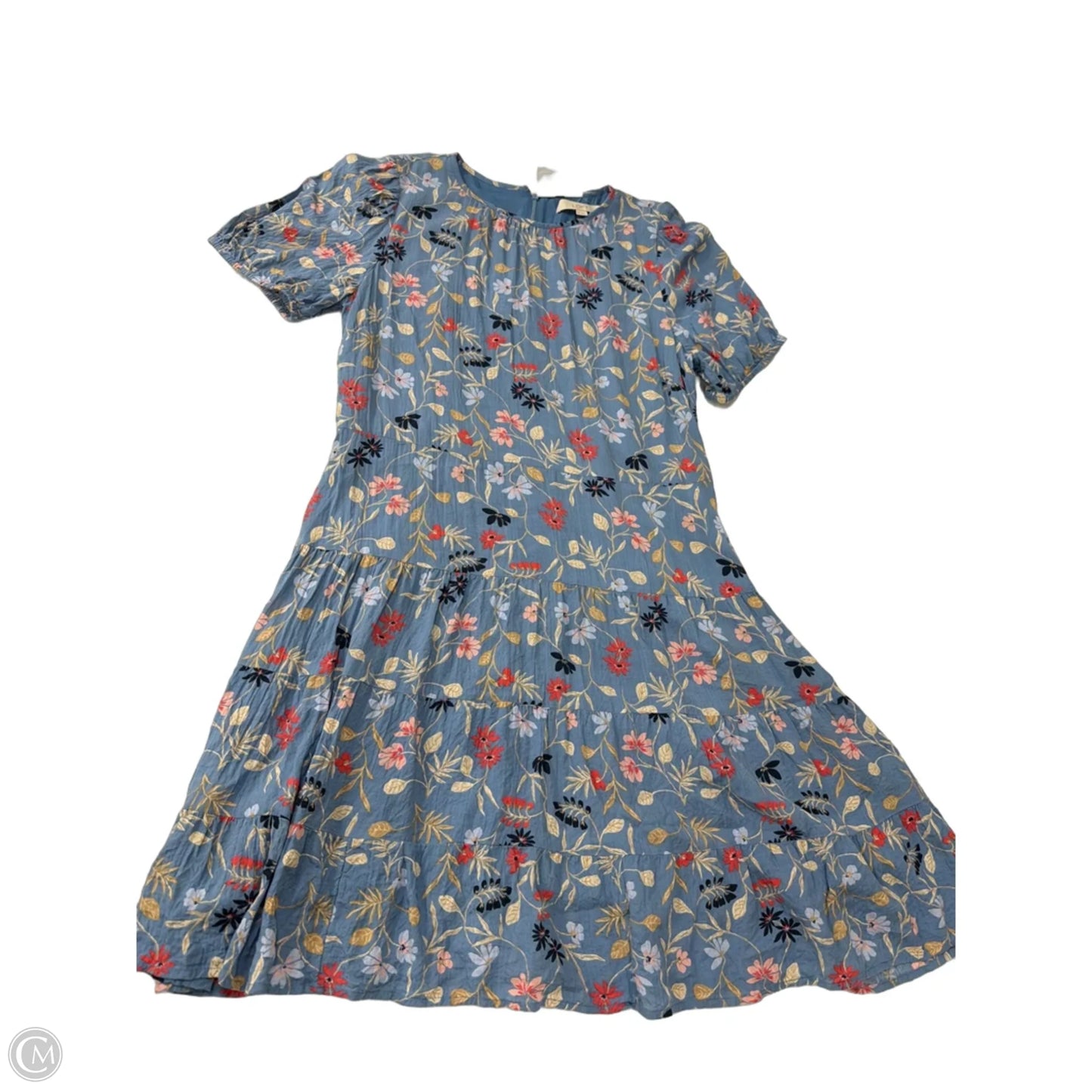Dress Casual Midi By Loft In Floral Print, Size: L
