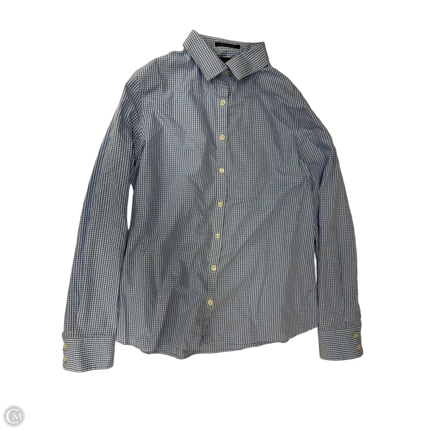 Top Long Sleeve By Lands End In Checkered Pattern, Size: S