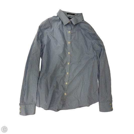 Top Long Sleeve By Lands End In Checkered Pattern, Size: S