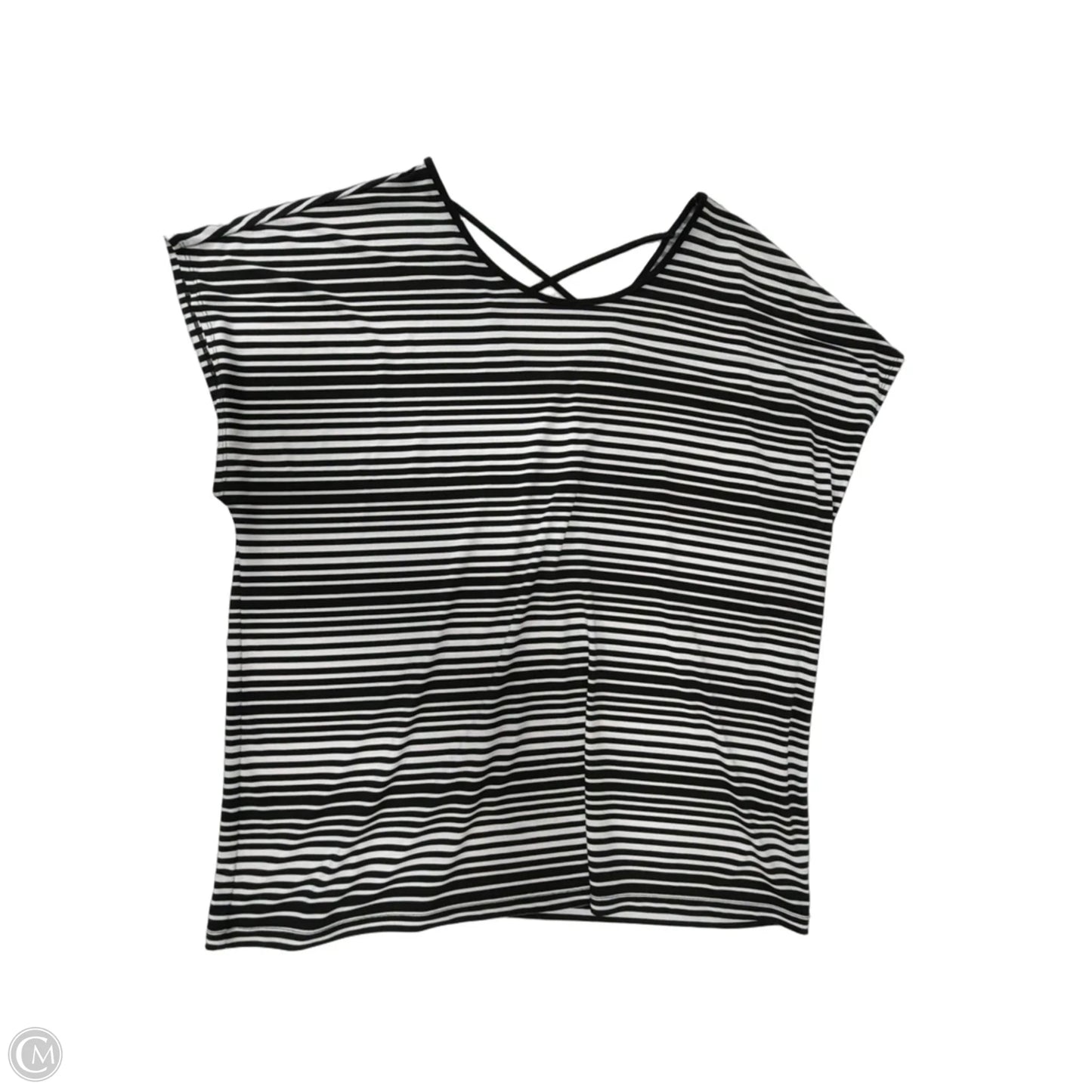 Top Short Sleeve By Cj Banks In Striped Pattern, Size: 1x